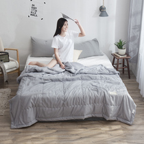 Water washing cotton summer quilt summer thin quilt summer cool quilt spring and autumn quilt single double summer air conditioning by children Machine wash