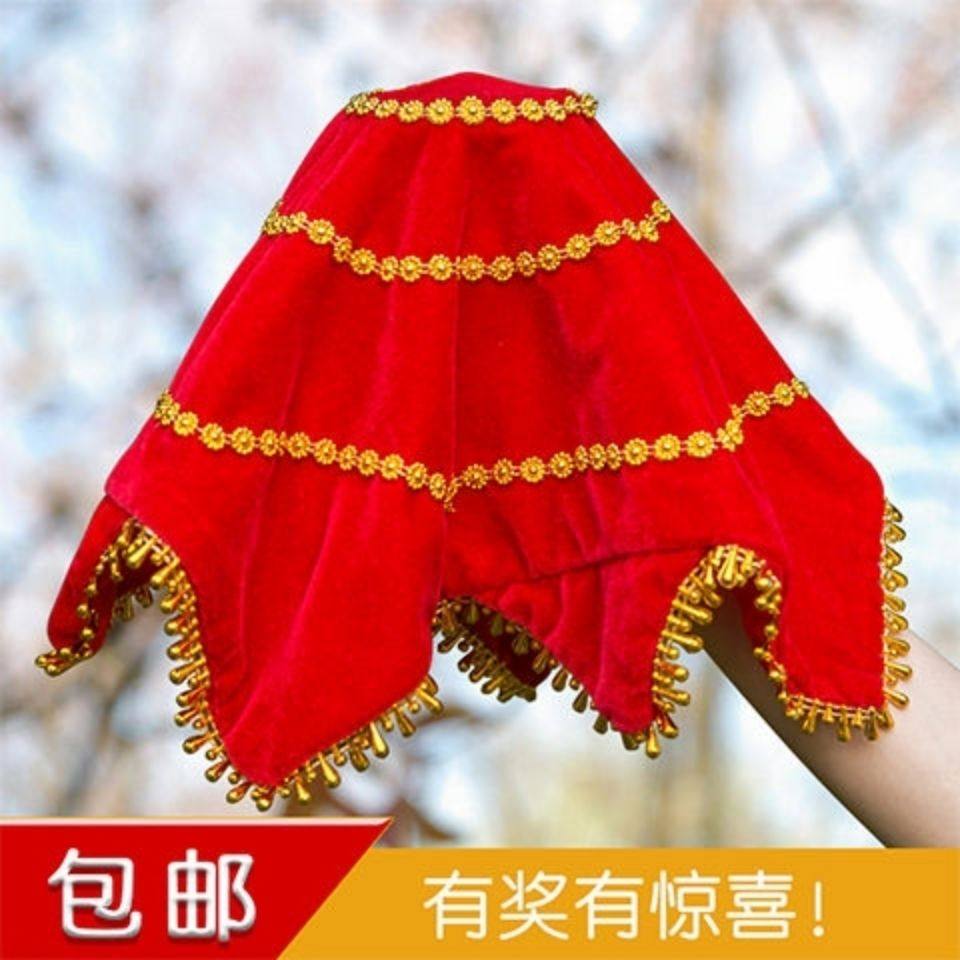 金丝绒手绢舞蹈手绢花广场舞东北二人转扭秧歌手帕跳舞考级红手绢