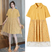 Maternity clothes Summer clothes Maternity dresses Summer tops Net red foreign style Maternity clothes summer skirts Trendy mom personality