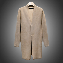 Mens West Lake Pavilion (JP) Autumn casual wind V-neck long knit sweater windbreaker jacket JP641