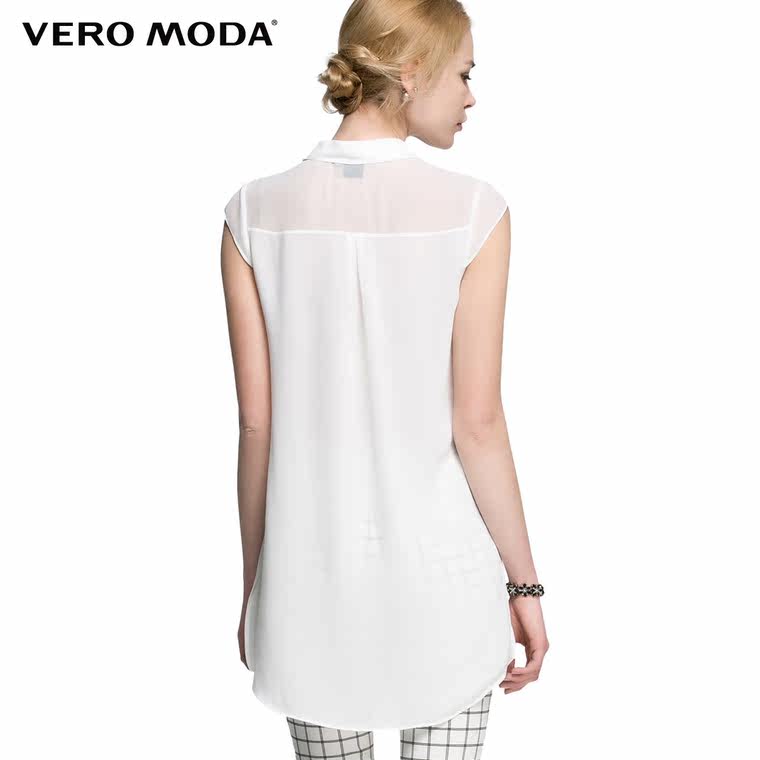 Vero Moda轻盈雪纺前身层叠衬衫|315204010