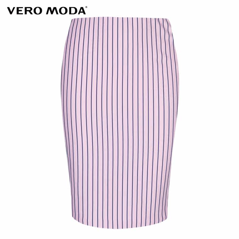 Vero Moda撞色条纹包臀半身裙|31521G001