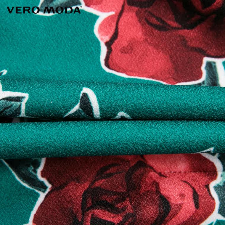 5折Vero Moda复古撞色玫瑰印花短袖短T恤|315241029