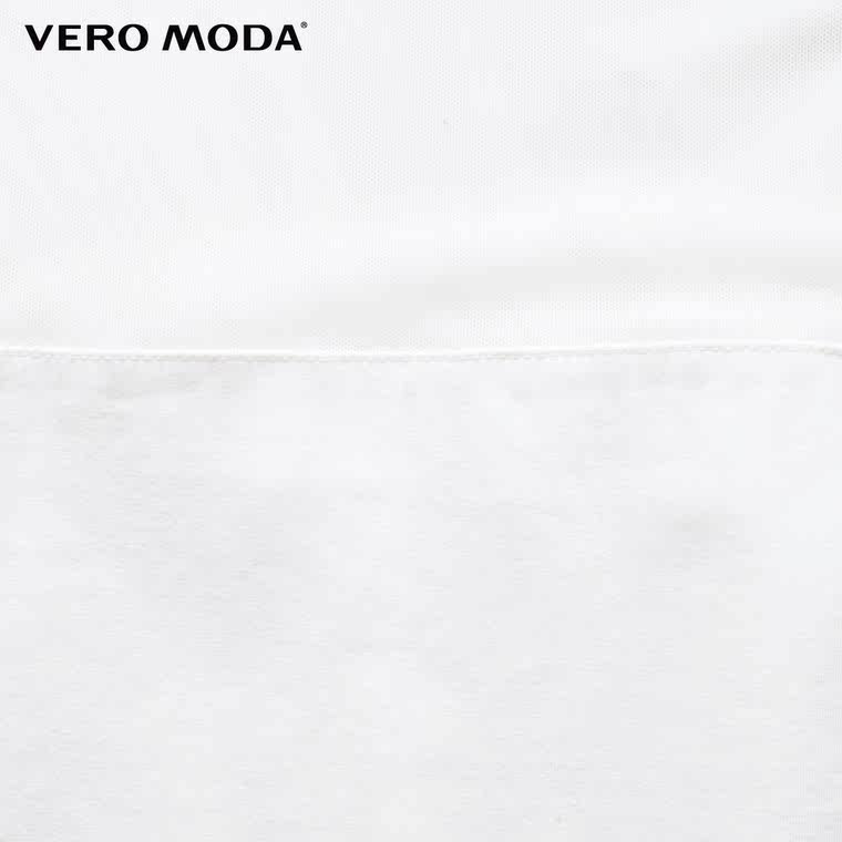 Vero Moda两件套网纱拼接印花T恤|315201148