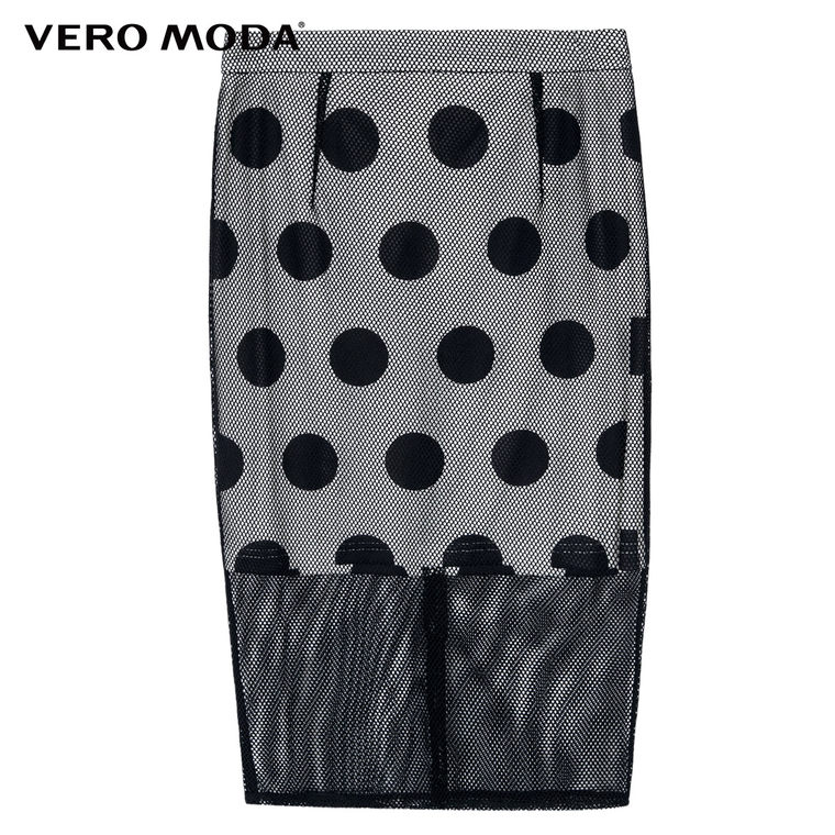 5折Vero Moda个性网纱透视波点设计半裙|315216012