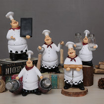 Creative dining kitchen chef ornaments dining table restaurant TV cabinet home decoration wine cabinet light luxury high-end furnishings