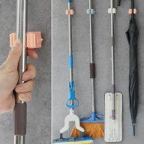 Adhesive hook mop toilet artifact-free storage clip-free holding clip-free hold punch-hole buckle holder upper wall
