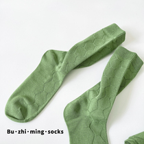 Unknown socks green socks breathable and comfortable in tide of socks in tide system simple drum stockings