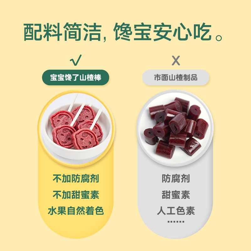 宝宝馋了无添加山楂棒棒糖儿童零食山楂棒送一岁婴儿幼儿辅食食谱