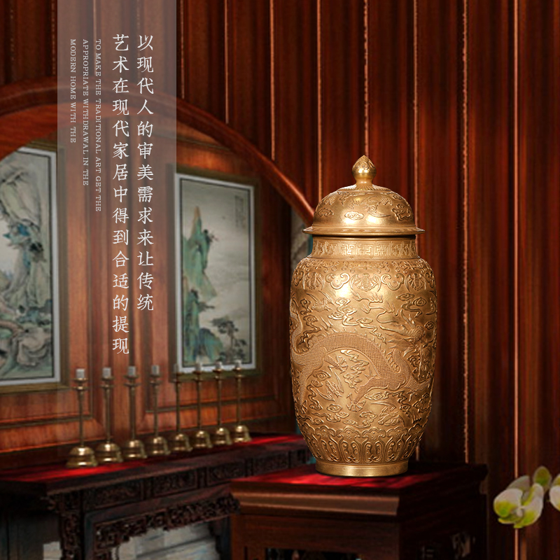 Jia lage Chinese jingdezhen ceramics YangShiQi gold vase furnishing articles sitting room adornment handicraft carving