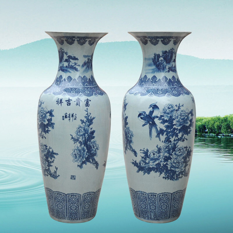 Sheng hao jingdezhen ceramic floor office opening taking decoration crafts sitting room place, a large vase