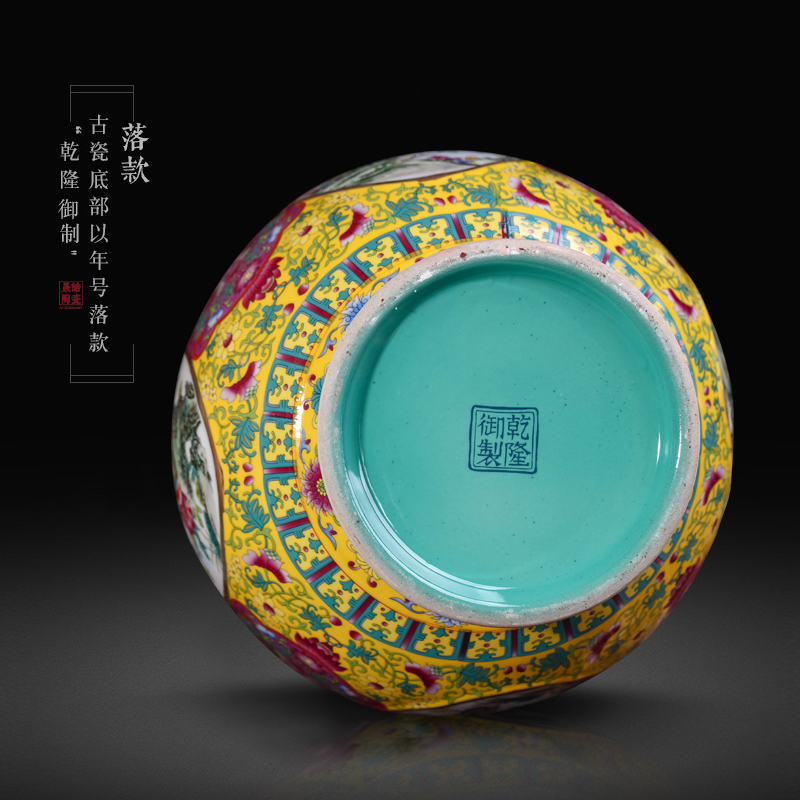 Jingdezhen ceramic vase imitation the qing qianlong imperial palace antique furnishing articles of Chinese style living room decoration gift collection