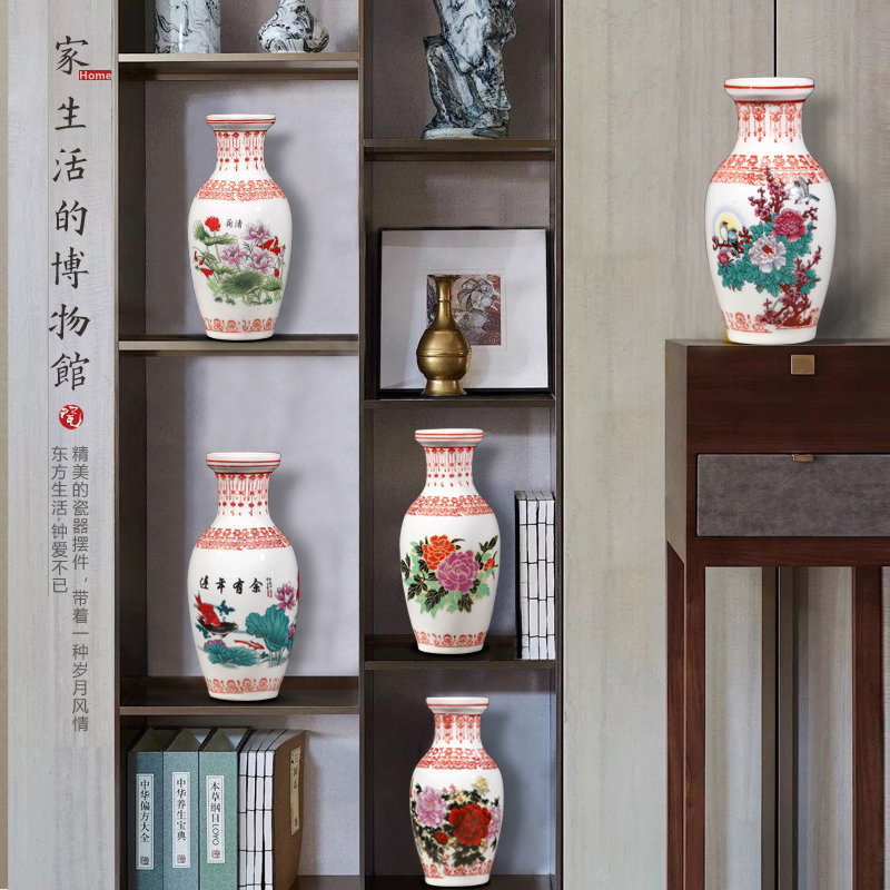 Jingdezhen ceramics flower arranging floret bottle of archaize enamel vase small household act the role ofing is tasted, the sitting room TV ark, furnishing articles