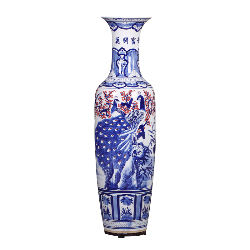 Jingdezhen ceramics hand - made hotel opening version into the sitting room of large blue and white porcelain vase furnishing articles furnishing articles