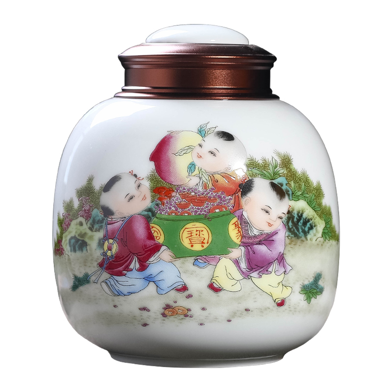 Jingdezhen ceramics caddy fixings storage tank practical moistureproof mildew multi - functional storage tank decorative home furnishing articles