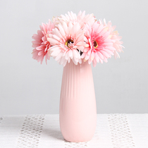 Simulation flower Gerbera Gerbera flower Sun flower Decorative floral Ceramic set Dining table floral Interior decoration silk flower