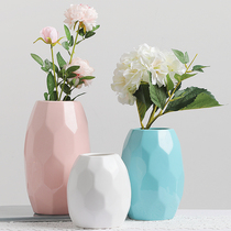 Nordic style polka dot ceramic vase decoration Home decoration three-piece living room creative hydroponic flower arrangement flower device