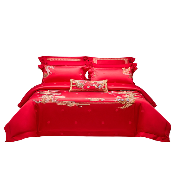Luolai Home Textile New Wedding Four-Piece Set Bedding Big Red Wedding Bedding Bedding Clothes Wedding Eight-Piece Set
Luolai Home Textile New Wedding Four-Piece Set Bedding Big Red Wedding Bedding Bedding Clothes Wedding Eight-Piece Set