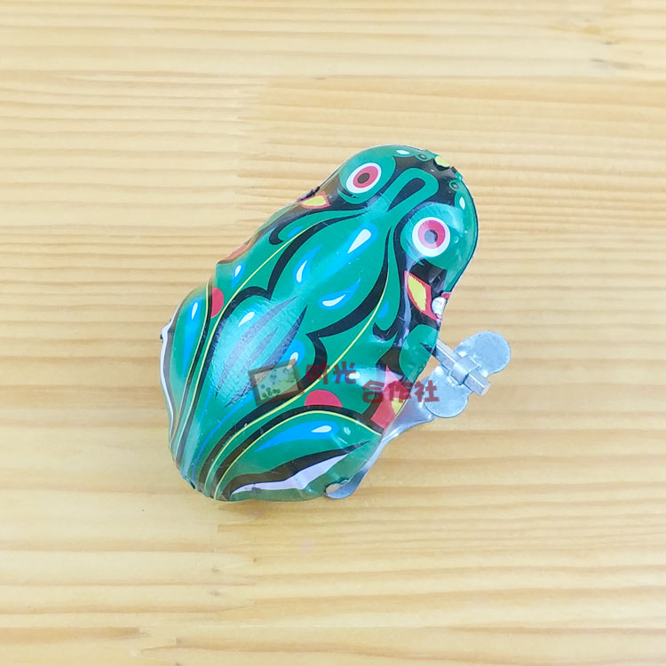 80后怀旧经典童年儿时回忆老式小时候的复古发条上弦铁皮青蛙玩具