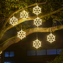 led small colored lights flashing lights string lights starry lights outdoor waterproof tree decorative lights stars snowflakes hanging lights star lights