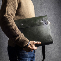 LeWhisper Designer Series Original 12 9 inch ipad flat leather large capacity storage bag shoulder