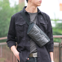 Lewhisper Urban exploration series Street trend Portable light small canvas chest bag oblique cross bag Fanny pack