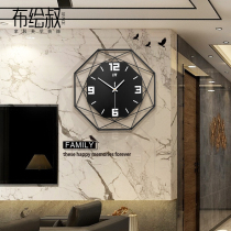 Nordic Fashion Watch Wall-mounted Bell Living Room Creative Home Clock Home Metal Trim Personality Big Size