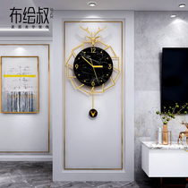 Nordic light extravagant decorative clock hanging clock living room home fashion modern simple clock creative personality art wall