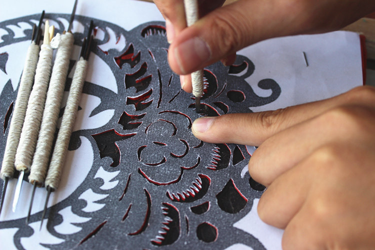 蔚县手工刻纸刻刀手工图案剪纸工具套装锋利耐磨配合蜡盘使用包邮_双