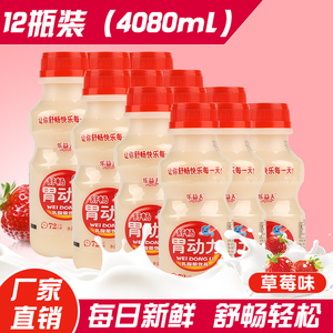 新日期 草莓味乳酸菌饮品儿童牛奶酸奶饮料 整打包邮340ml*12瓶