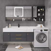 Rock Plate Light Lavish Balcony Washing Machine Integrated Cabinet Washout Terrace Basin Cabinet Combined Toilet Wash table X-033-2