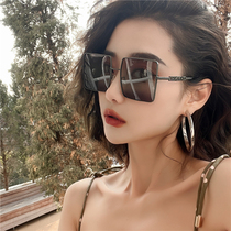 Sunglasses Women 2022 New Chaofashion Street for summer Anti-UV sunscreen The big face of red sunglasses