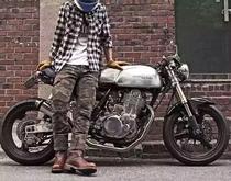 New motorcycle riding pants camouflage jeans built-in protective gear anti-fall pants off-road locomotive motorcycle racing pants men