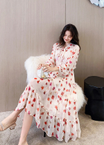 Lieer Gaoding LRKS (silk rose) 100 mulberry silk two-piece heavy industry rose dress ZZ924