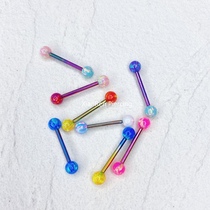 Immortals perforation imported titanium alloy tongue EuroPosphere titanium alloy tongue nail 14g color puncture ornament
