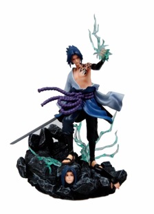 anime peripheral naruto uchiha gk sasuke exchangeable head statue model figure figure decoration