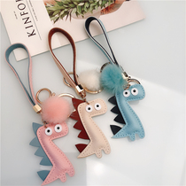 Korea Creative Cute Dinosaur Little Monster Fur Ball Keychain Cartoon Unisex Car Keychain Bag Pendant