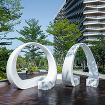 FRP large spliced seats for public rest multiple waiting benches benches White styling ornaments customized