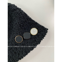 YOMOSTUDIO metal button buttoned with round imitation Blocking multipurpose buckle female big clothes adornment button Fashion buckle