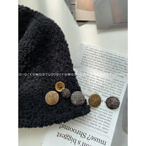 YOMOSTUDIO Xiaoxiang middle-aged style button top womens button-up outer suit buckle winter decorative buckle woolen