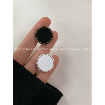 YOMOSTUDIO plane feel Gold edge metal button womens suit suit coat cardigan decorative button