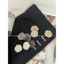 YOMOSTUDIO FASHION METAL BUTTON BUTTONS IRREGULAR PROFILED BUTTONS WOOLEN SWEATER COAT WINDSUIT JACKET
