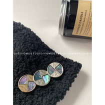 YOMOSTUDIO Xiaoxiang Fashion Wind Metal Buttons Genuine Shells Round Coarse Flowers Coats Sweater Decorative Buttons