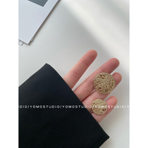 YOMOSTUDIO Xiaoxiang Chinese style button metal birds nest hollow button woolen coat cheongsam cardigan