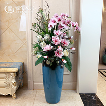 Large Ceramic Vase ornaments living room flower arrangement new Chinese style simple light luxury European style floor dried flower decoration ornaments