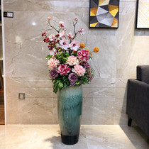 Ceramic large vase landing simulation flower arrangement porch Villa light luxury European simple modern living room Vase ornaments