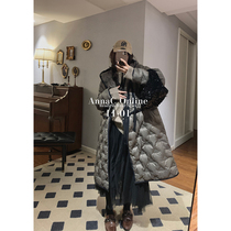 Money Mercy West White Duck Suede temperament Even cap down clothes woman with knee jacket 2021 Winter new