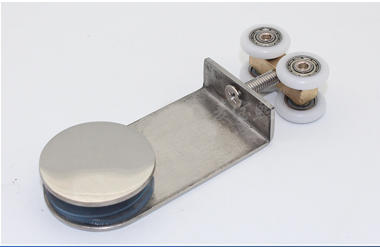 老式淋浴房玻璃移门吊滑轮老款浴室轨道吊轮上轮加长吊片五金配件