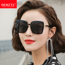 Sunglasses Womens Anti UV Glasses New Box Green Polarized Sunglasses Lady Round Face Korean Version Screen Red Big Frame