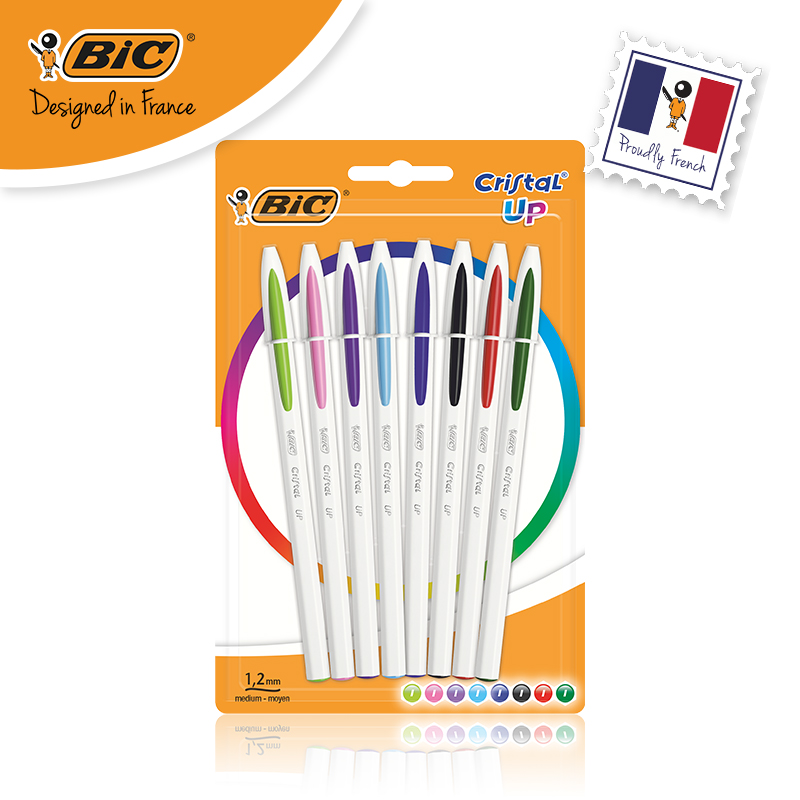 BIC 比克 Cristal up水晶系列 经典圆珠笔 8支